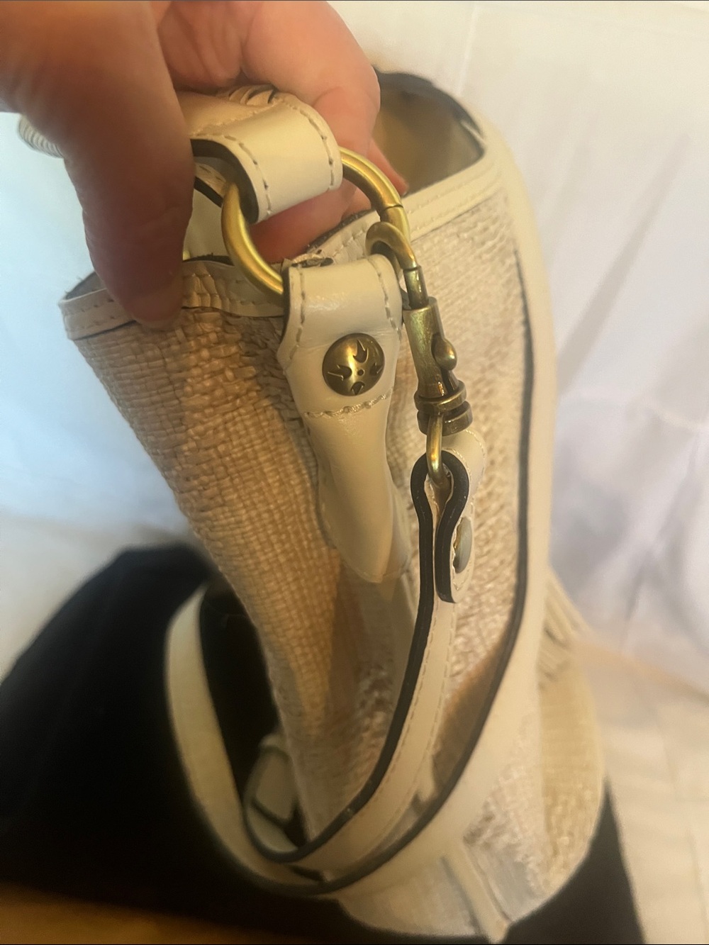 Patricia Nash Cream Tassel Bucket Bag - Picture 13 of 13